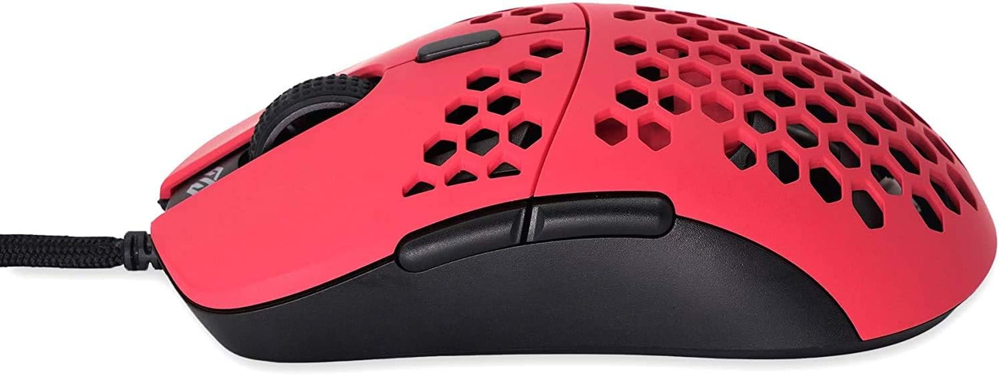Gwolves Hati HTM Lightweight Honeycomb Wired Gaming Mouse,~56G,3389 Sensor,16,000 DPI, Low Latency,Anti-Interference,6 Programmable Buttons,On-Board Memory,Pc/Mac and Laptop (Faze Red, HTM - Medium)