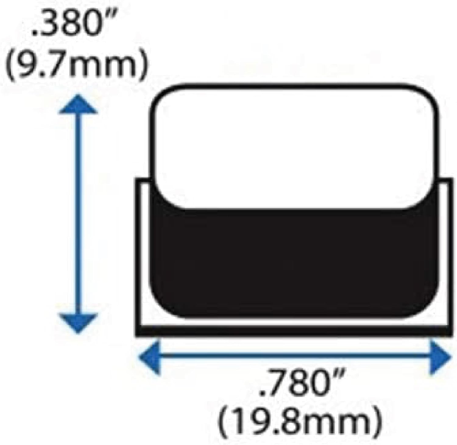 Clear Tall Square Adhesive Rubber Bumper Pads - Rubber Feet for Speakers, Electronics, Furniture, Appliances, Audio Equipment - 20 Pieces