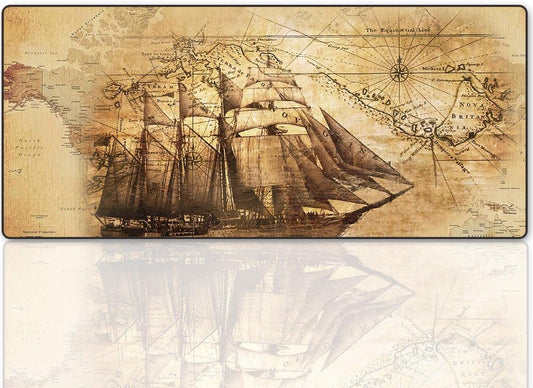 XXL Professional Large Mouse Pad & Computer Game Mouse Mat (35.4X15.7X0.1In, Boat)
