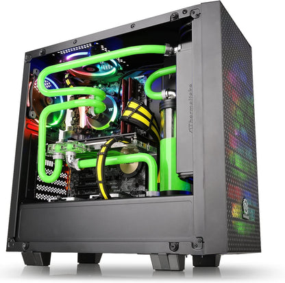 Core G21 Tempered Glass SPCC ATX Mid Tower Tt LCS Certified Gaming Computer Chassis Cases CA-1I4-00M1WN-00