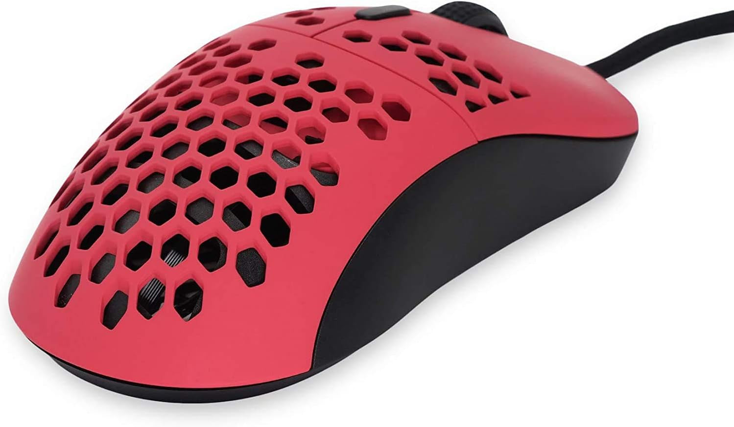 Gwolves Hati HTM Lightweight Honeycomb Wired Gaming Mouse,~56G,3389 Sensor,16,000 DPI, Low Latency,Anti-Interference,6 Programmable Buttons,On-Board Memory,Pc/Mac and Laptop (Faze Red, HTM - Medium)