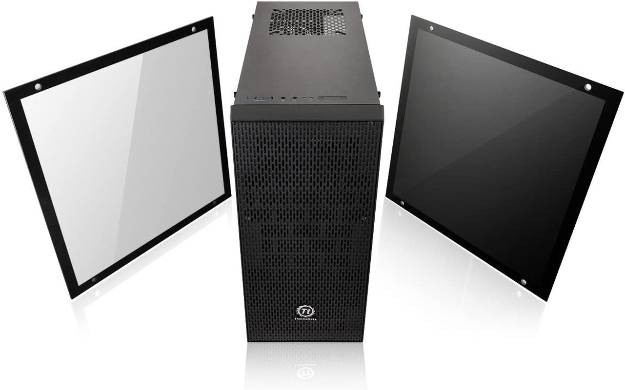Core G21 Tempered Glass SPCC ATX Mid Tower Tt LCS Certified Gaming Computer Chassis Cases CA-1I4-00M1WN-00